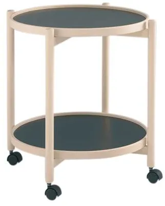 Thomsen Furniture James rullbord - bok/melamin - bok natur - Ø50 cm