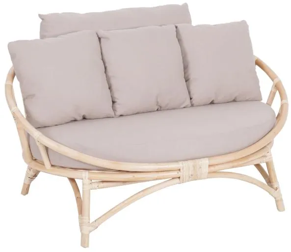 Muscat 2 pers. loungeset grå 127x102x70cm