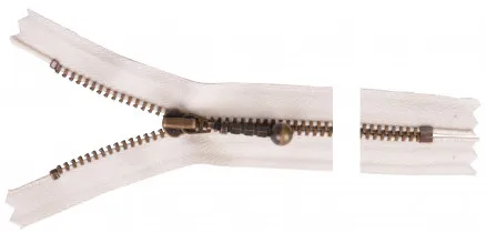 YKK Dragkedja Antik Mässing 12cm 4mm Natur