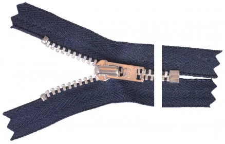 YKK Blixtlås Aluminium 12cm 4mm Marin