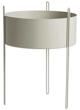 Woud Pidestall Blomkruka Stor Grå